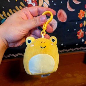 Original Squishmallows Leigh the yellow frog clip NWT